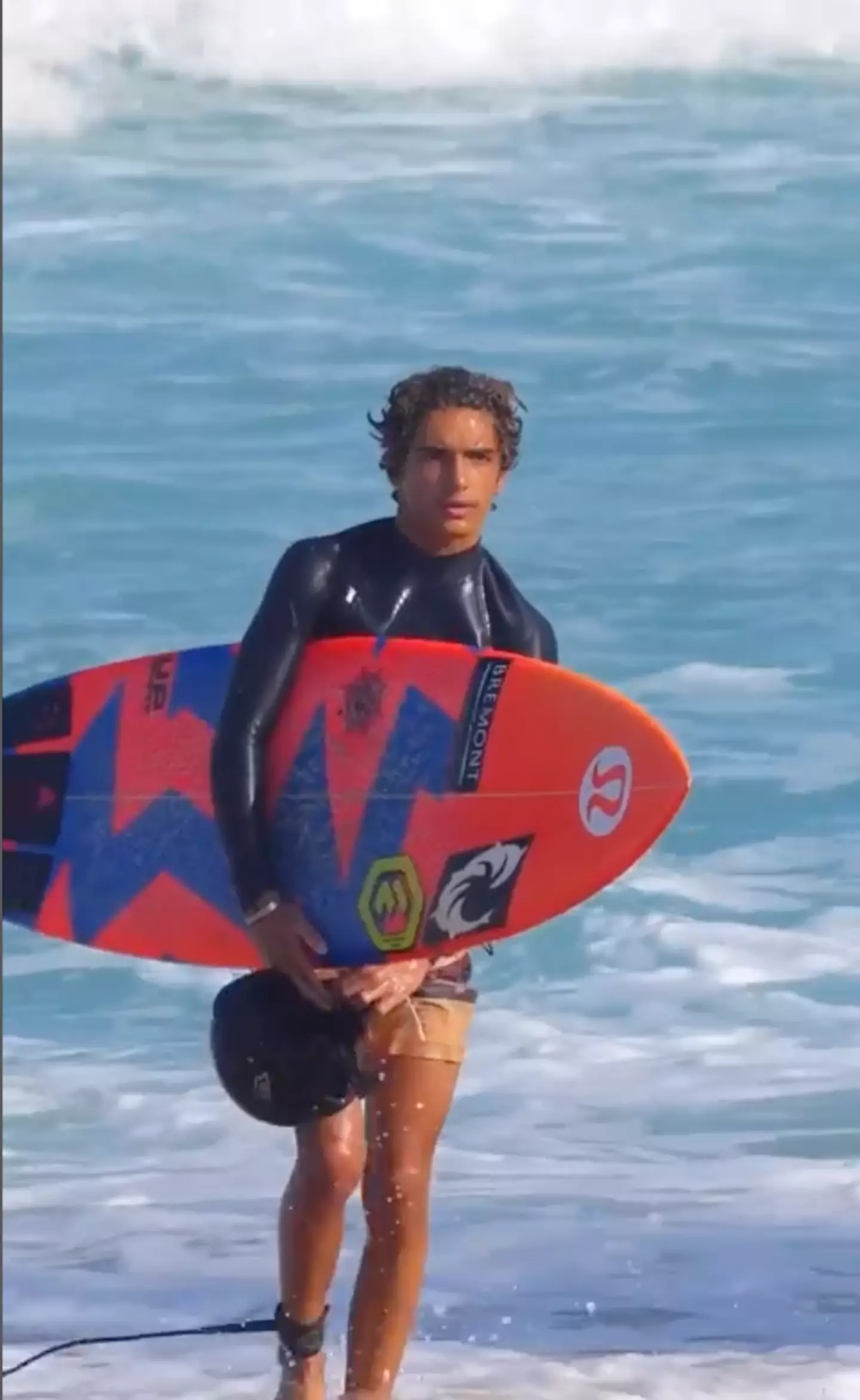 Levi enjoys surfing, snowboarding and style.