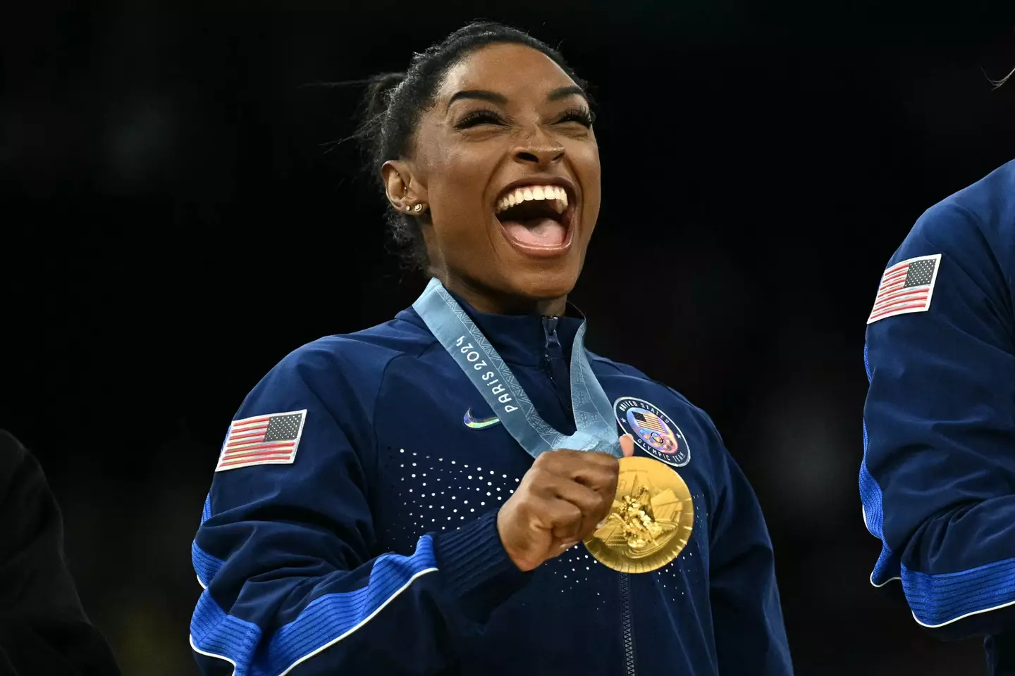 Simone is now the most decorated US gymnast of all time. (Lionel BONAVENTURE / AFP) (Photo by LIONEL BONAVENTURE/AFP via Getty Images)