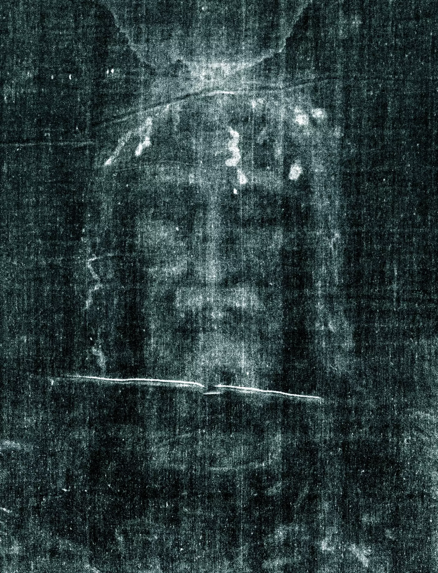 A negative image of the Shroud of Turin taken in 1898 (Universal History Archive/Universal Images Group via Getty Images)