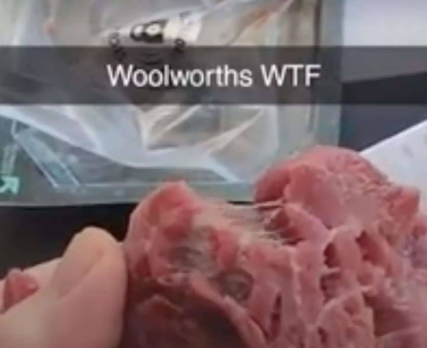 Woolworths has been accused by some social media users of using 'meat glue' (TikTok)