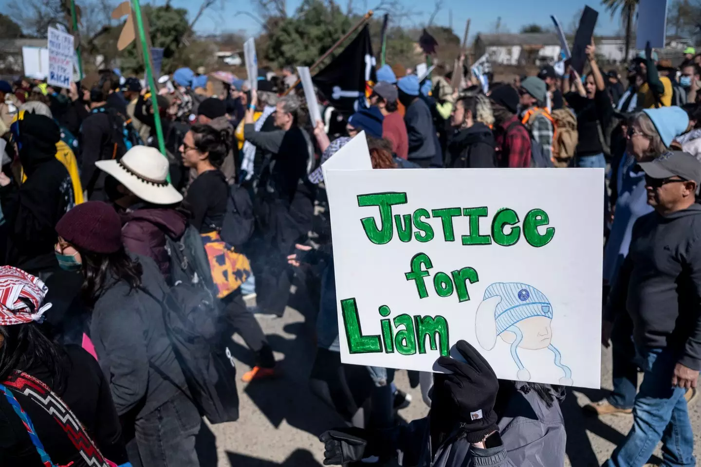 Liam's detention sparked outrage and protests (Joel Angel Juarez/Getty Images)