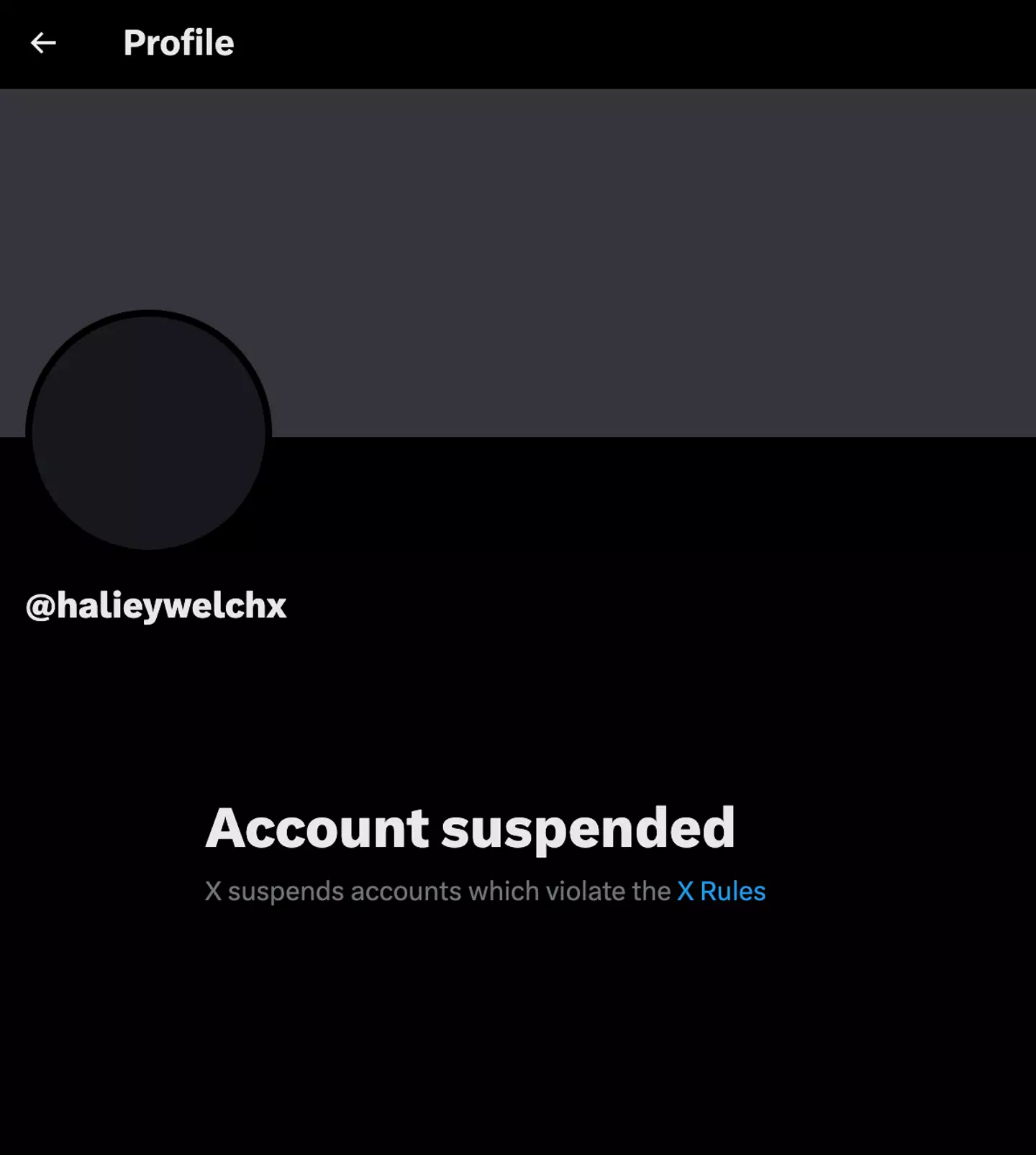 Hawk Tuah girl's Twitter account has been suspended (X)