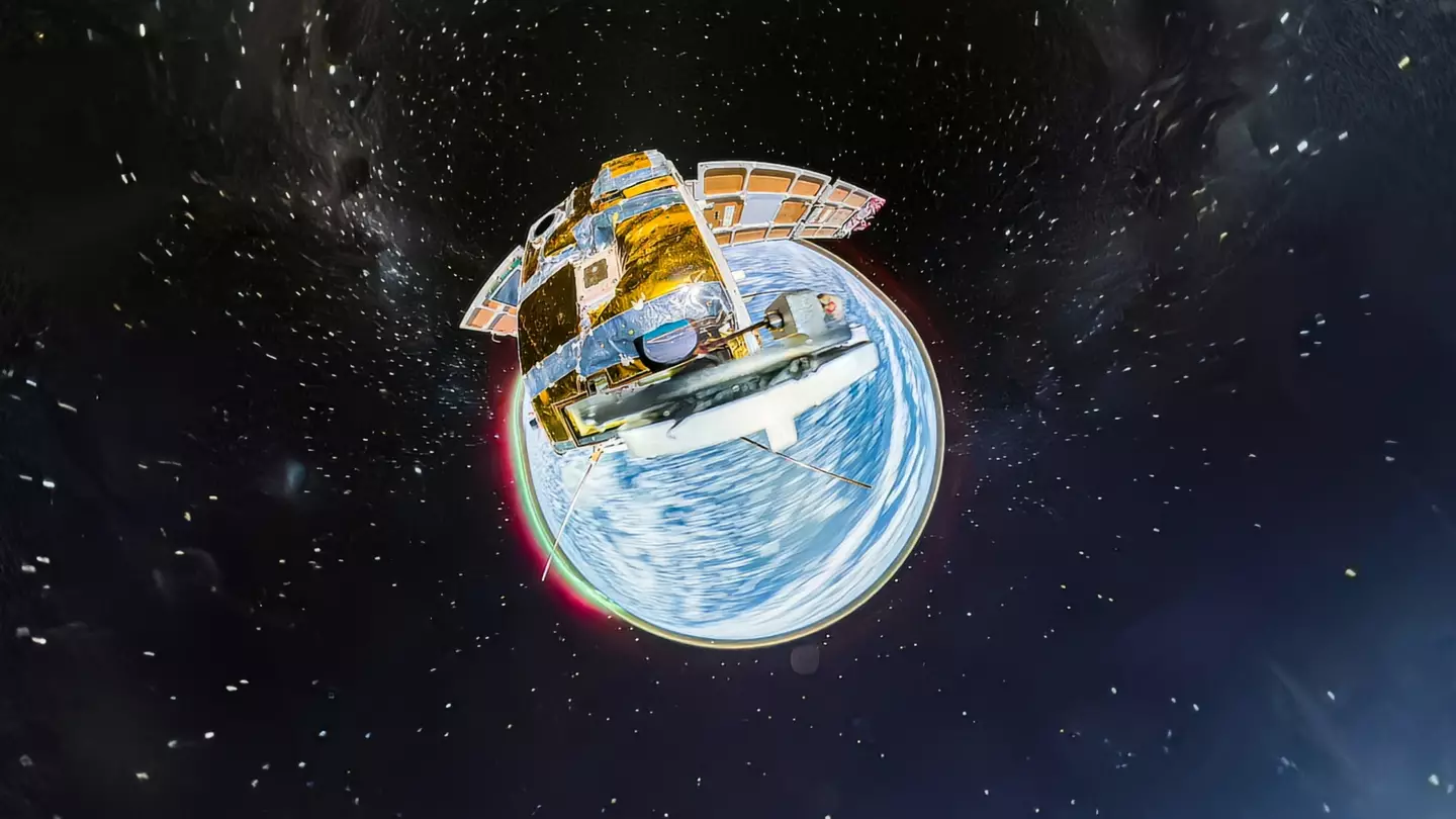 The images show a very round looking Earth.