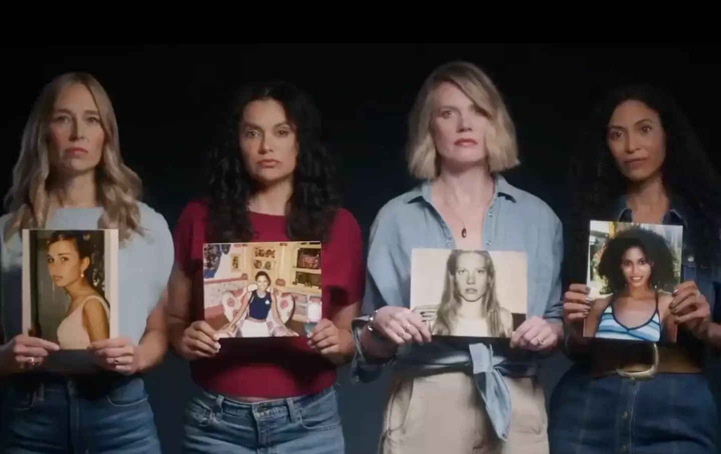 The women shared images of them at the age they met Jeffrey Epstein (World Without Exploitation)