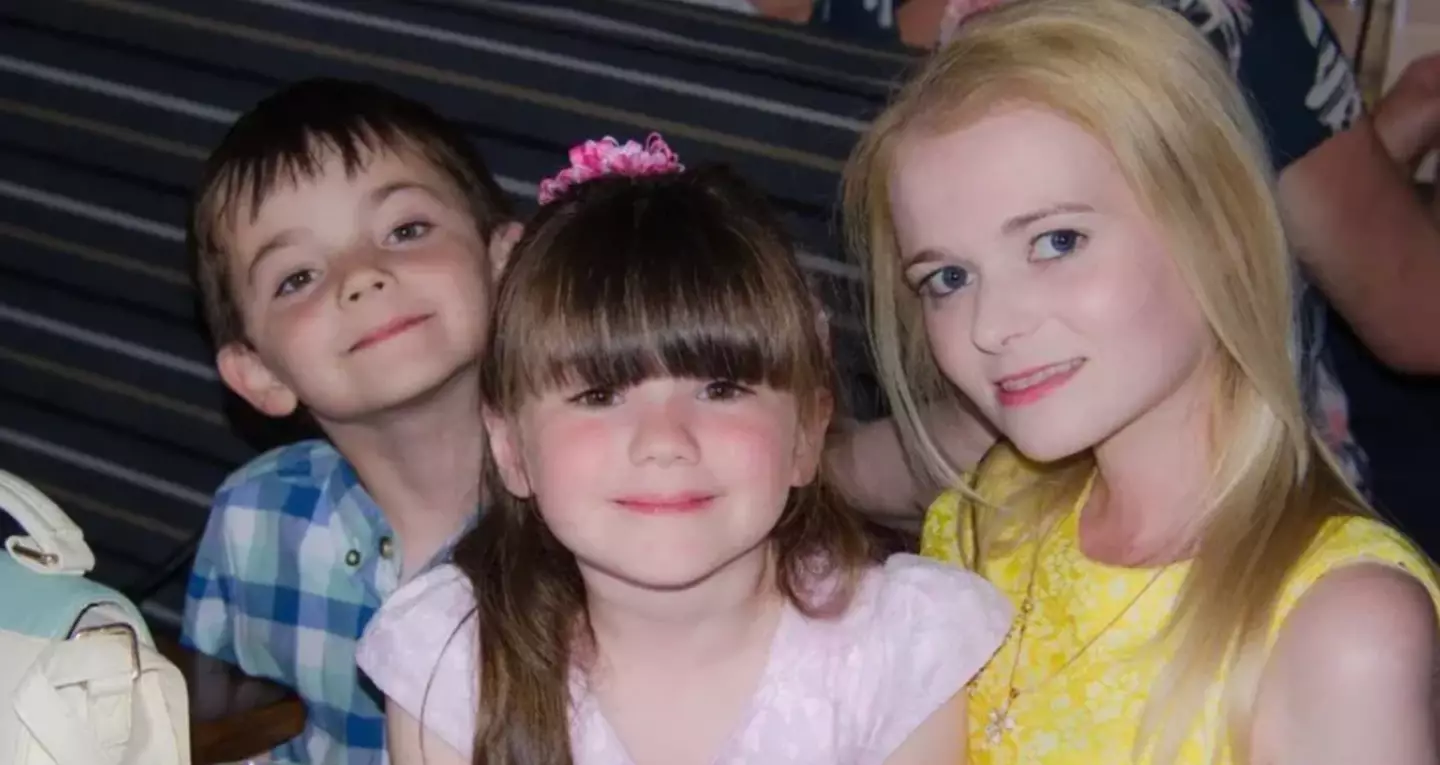 Laura Higginson (right) with her two children (Family Handout)