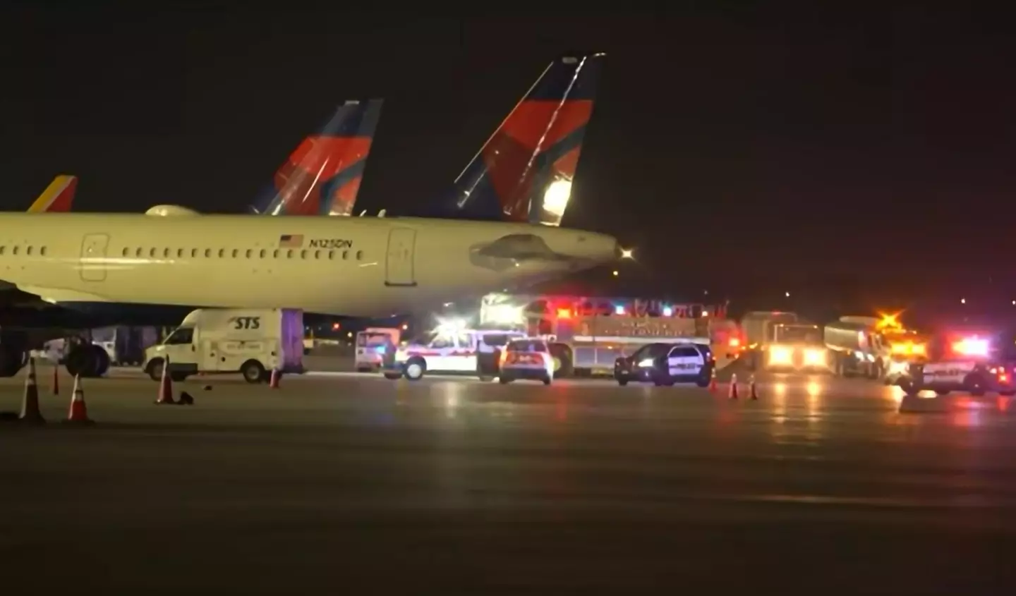 Emergency services were called to San Antonio International Airport on Friday night.