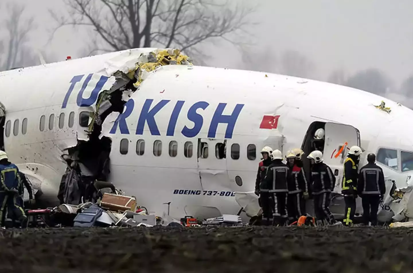 Another image showed the wreckage of a 2009 Turkish Airline crash.