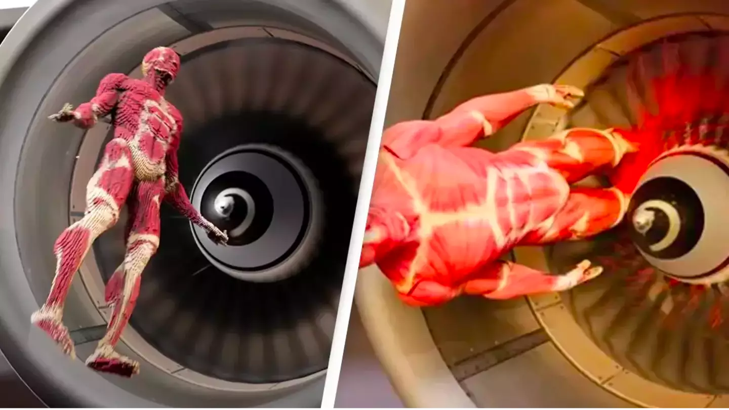 Terrifying simulation shows what would happen if you fell into a jet airplane engine