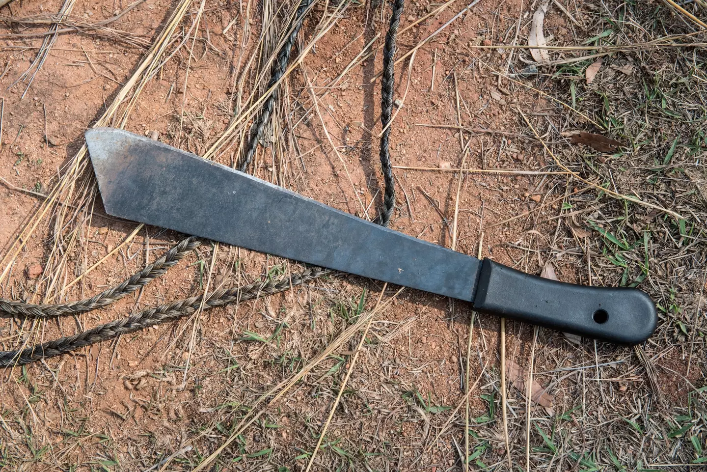 Triad used machetes as weapons.