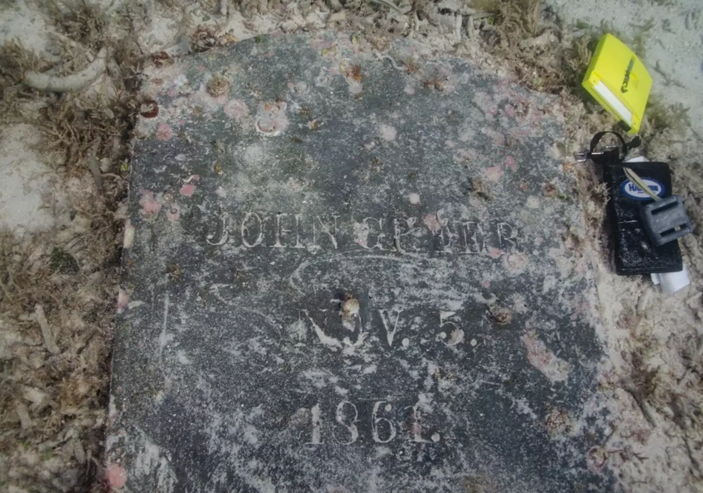 The grave belonged to Fort Jefferson labourer John Greer.