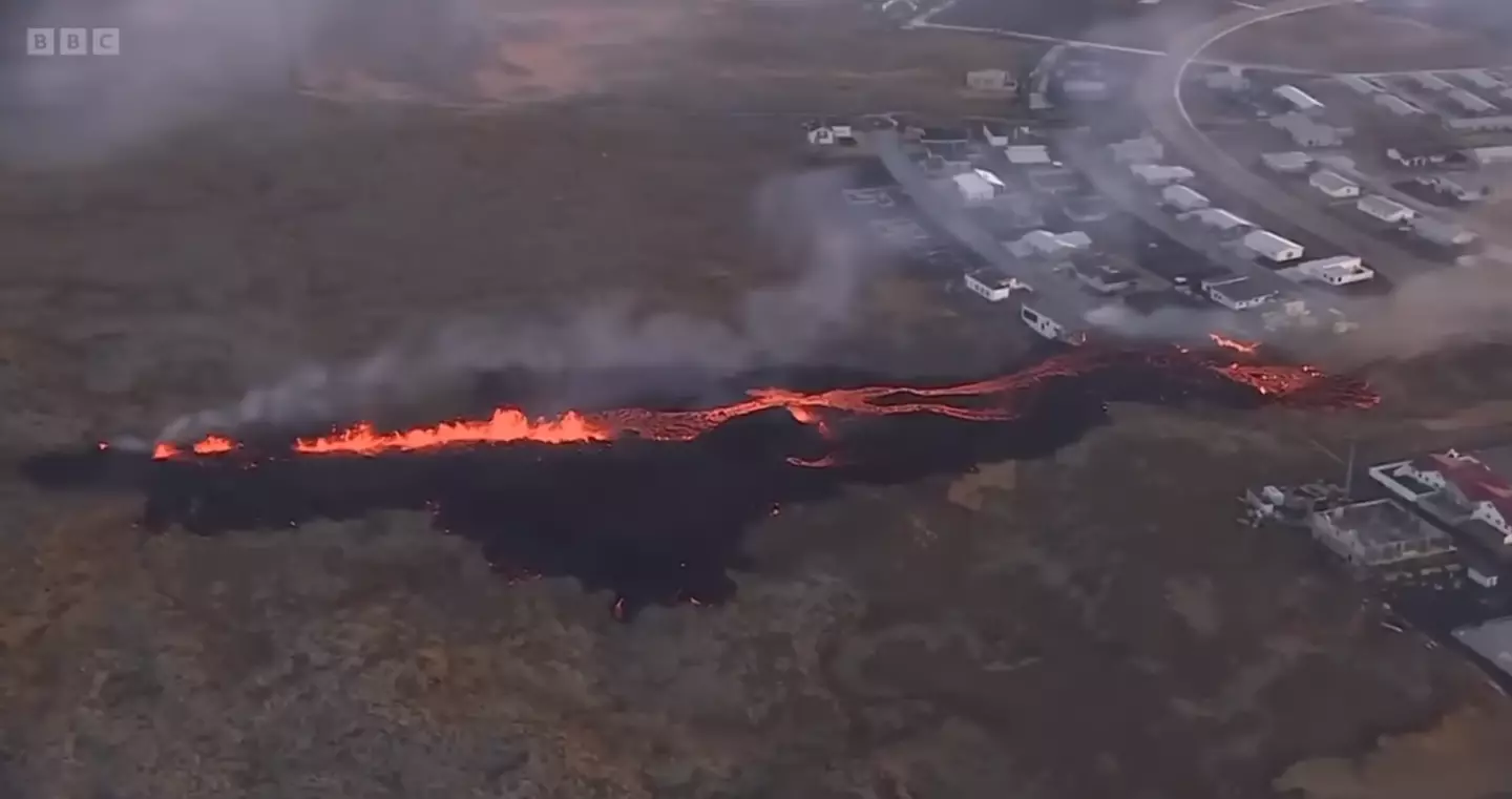 The lava has destroyed people's homes.