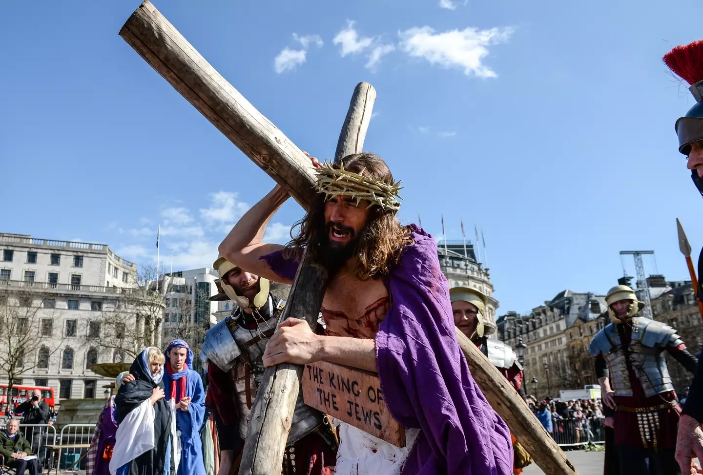 Some choose to reenact Christ's crucifixion on Good Friday (Chris Ratcliffe/Getty Images)