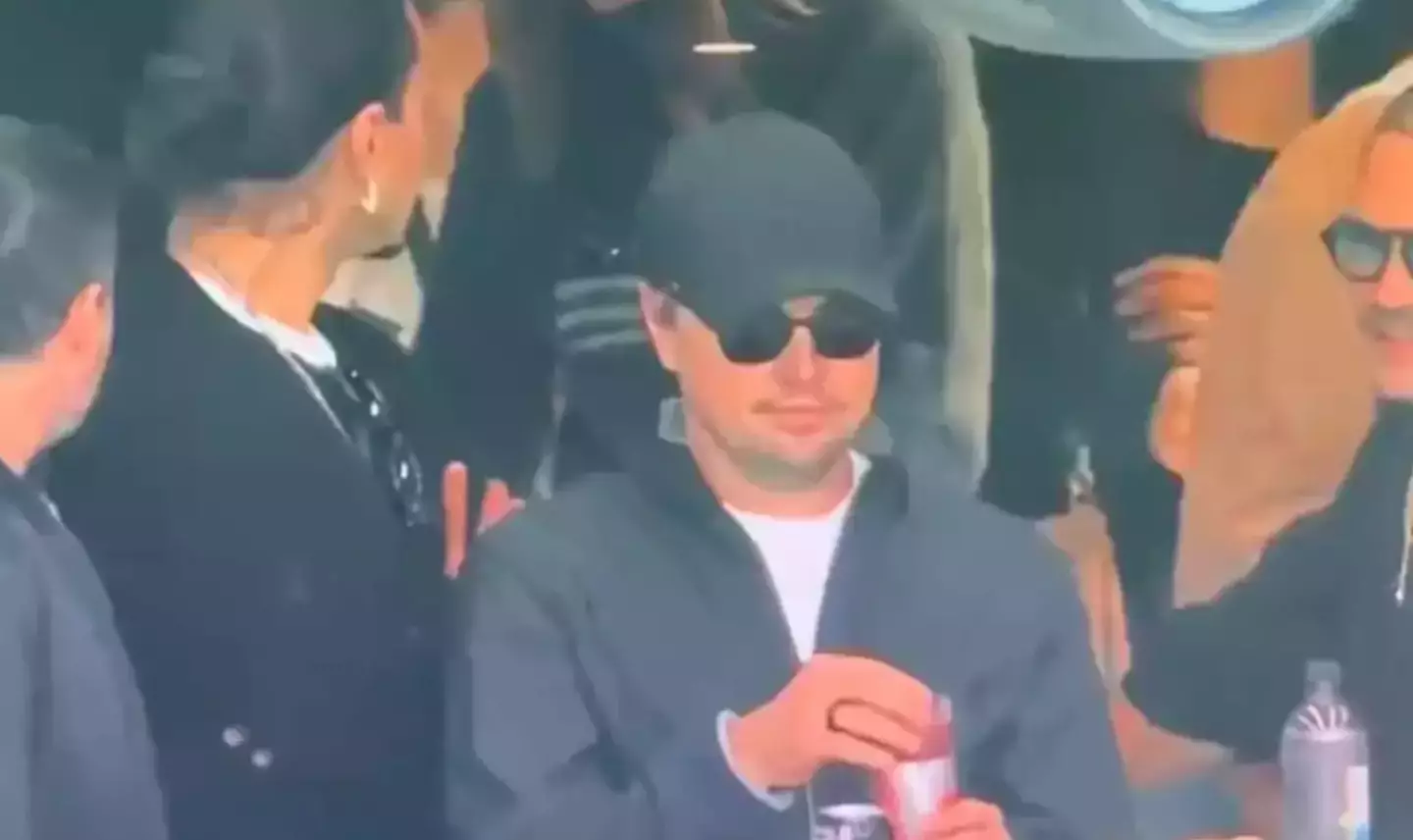 DiCaprio was in attendance at the Super Bowl.