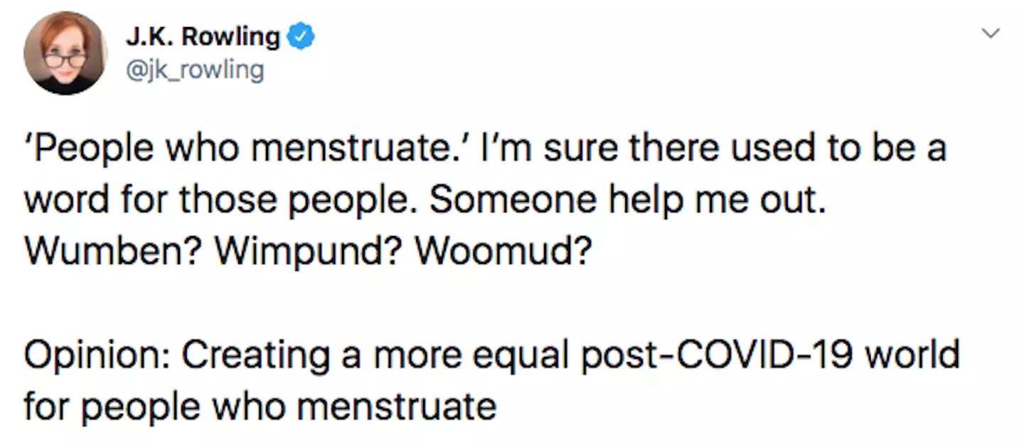 Rowling's comments have caused offence.