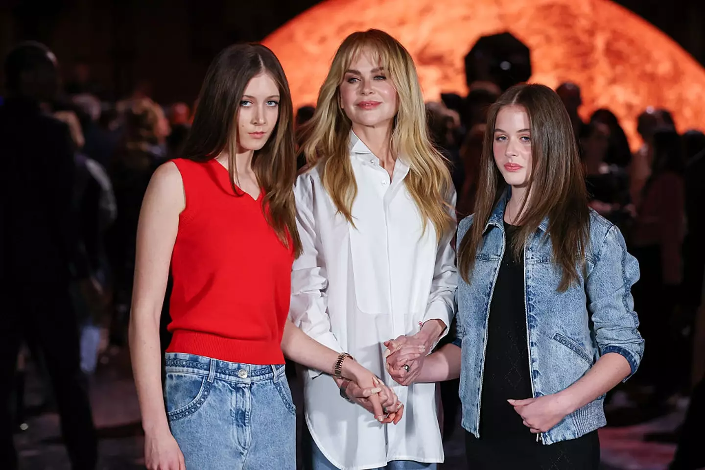 Kidman, pictured with her daughters Sunday and Faith, gave a rare glimpse of vulnerability (Corbis/Getty Images)