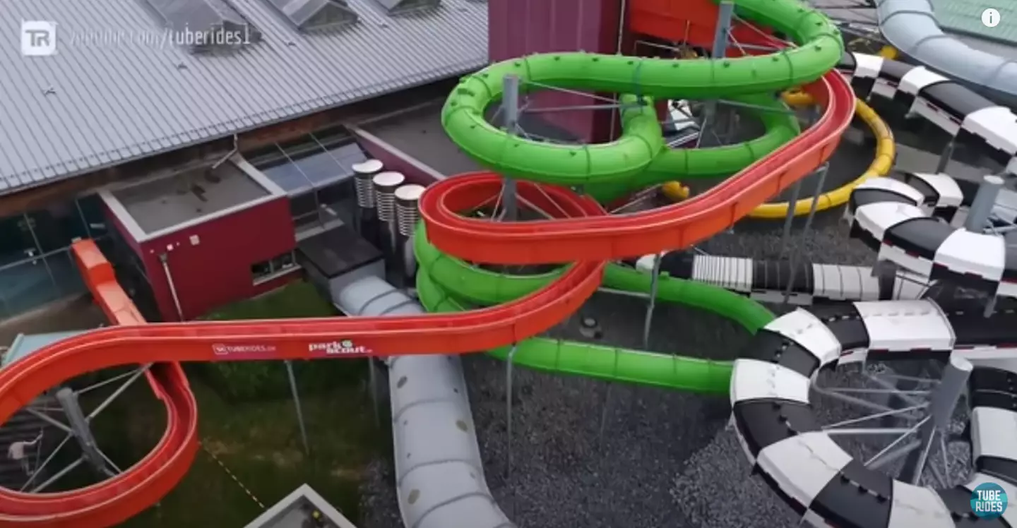 The larger standing slide, in red (YouTube/TUBERIDES)