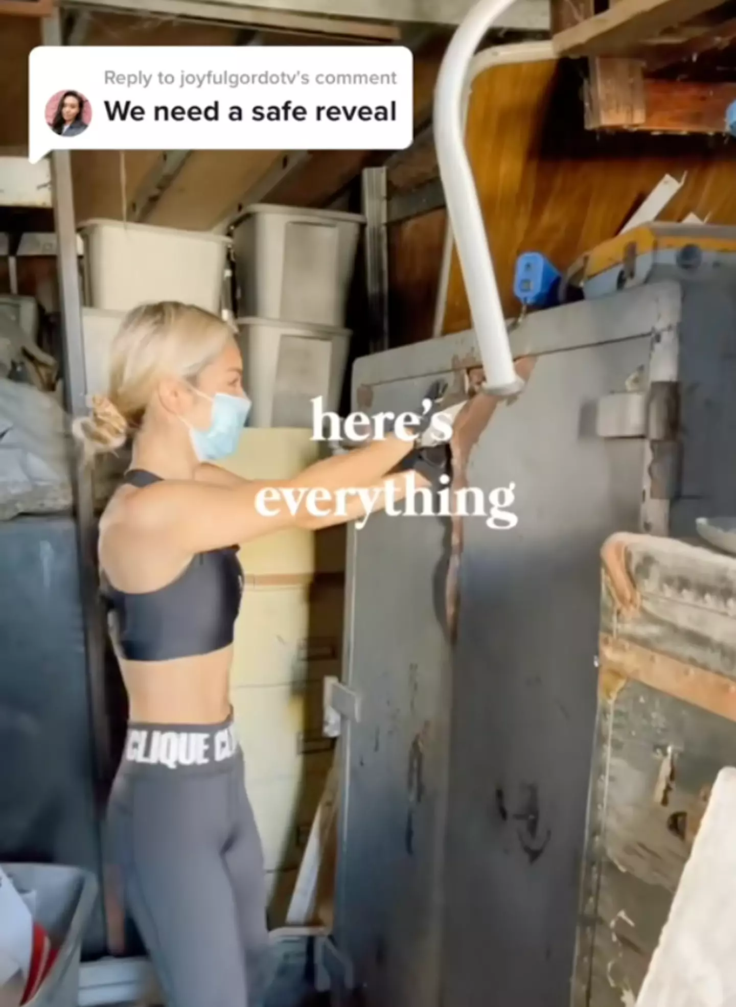 TikToker Tiffany discovered a suspiciously large safe in a house she bought at auction (TikTok/ @misstiffanyma)