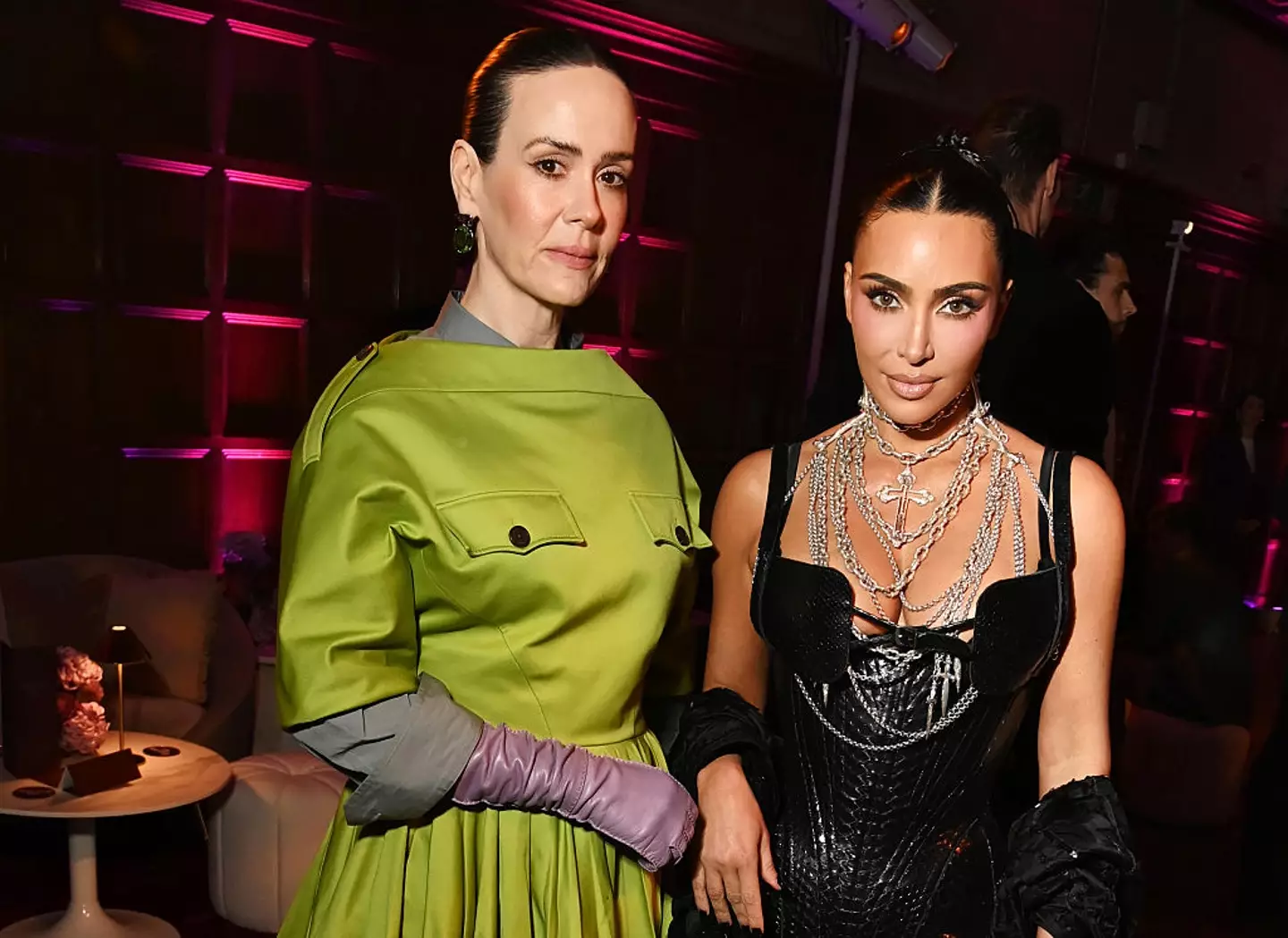 Kim Kardashian tried to convince Sarah Paulson a popular conspiracy theory is real (Dave Benett/Getty Images for Disney+)