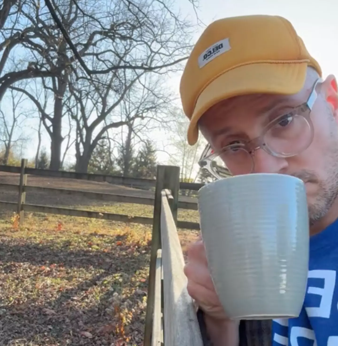 Steve appeared to offer his viewers a coffee (TikTok/@hioutthereitsmesteve)