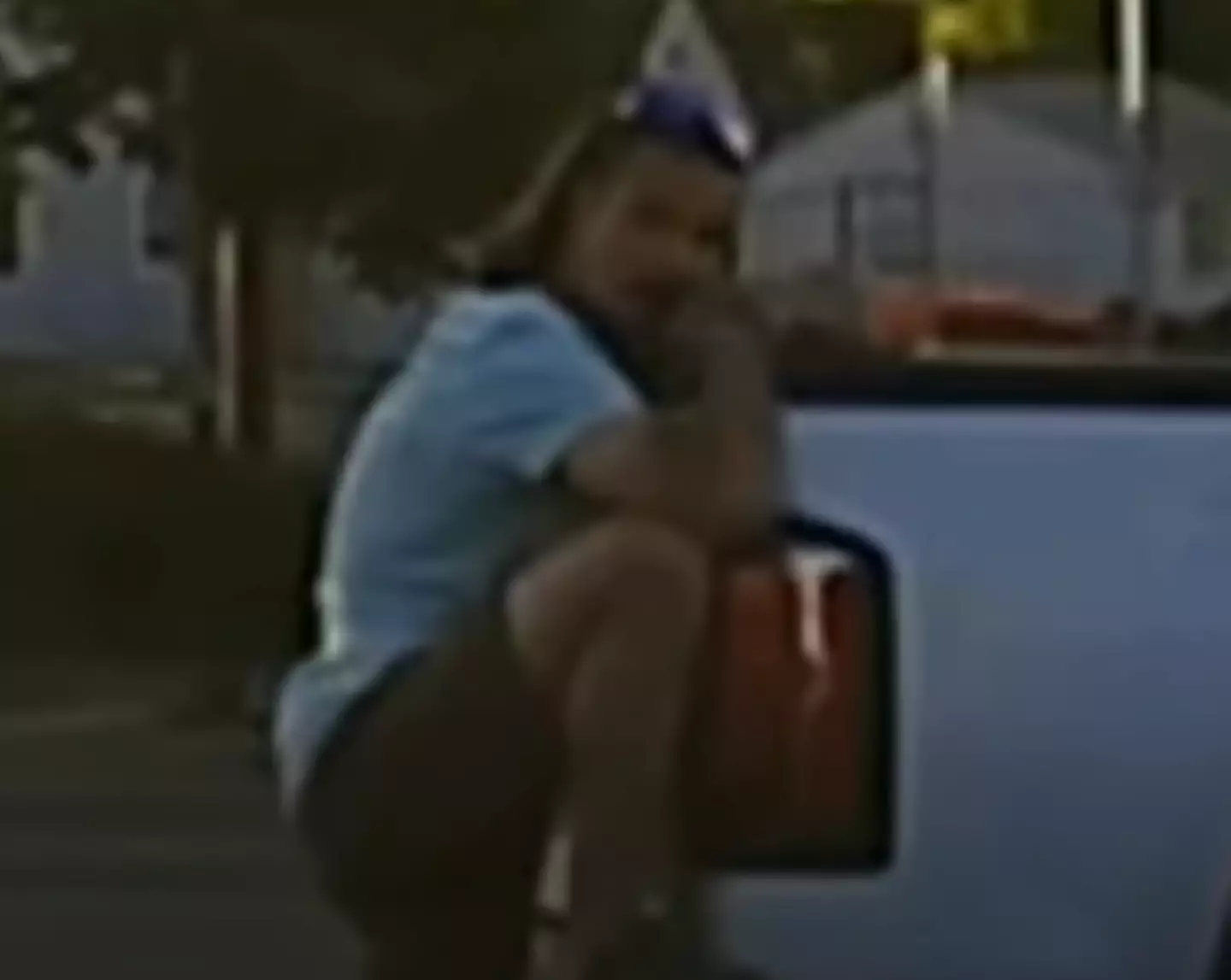 Travis Decker could be seen leaning against his truck in the footage (KING 5 Seattle)