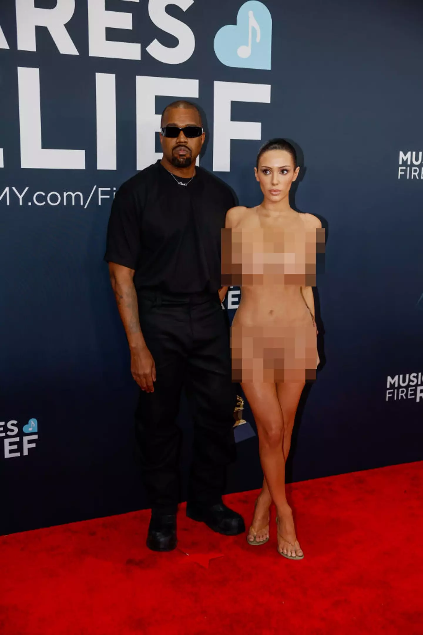 Bianca Censori left little to the imagination with her Grammys outfit (Getty Images/Allen J. Schaben)