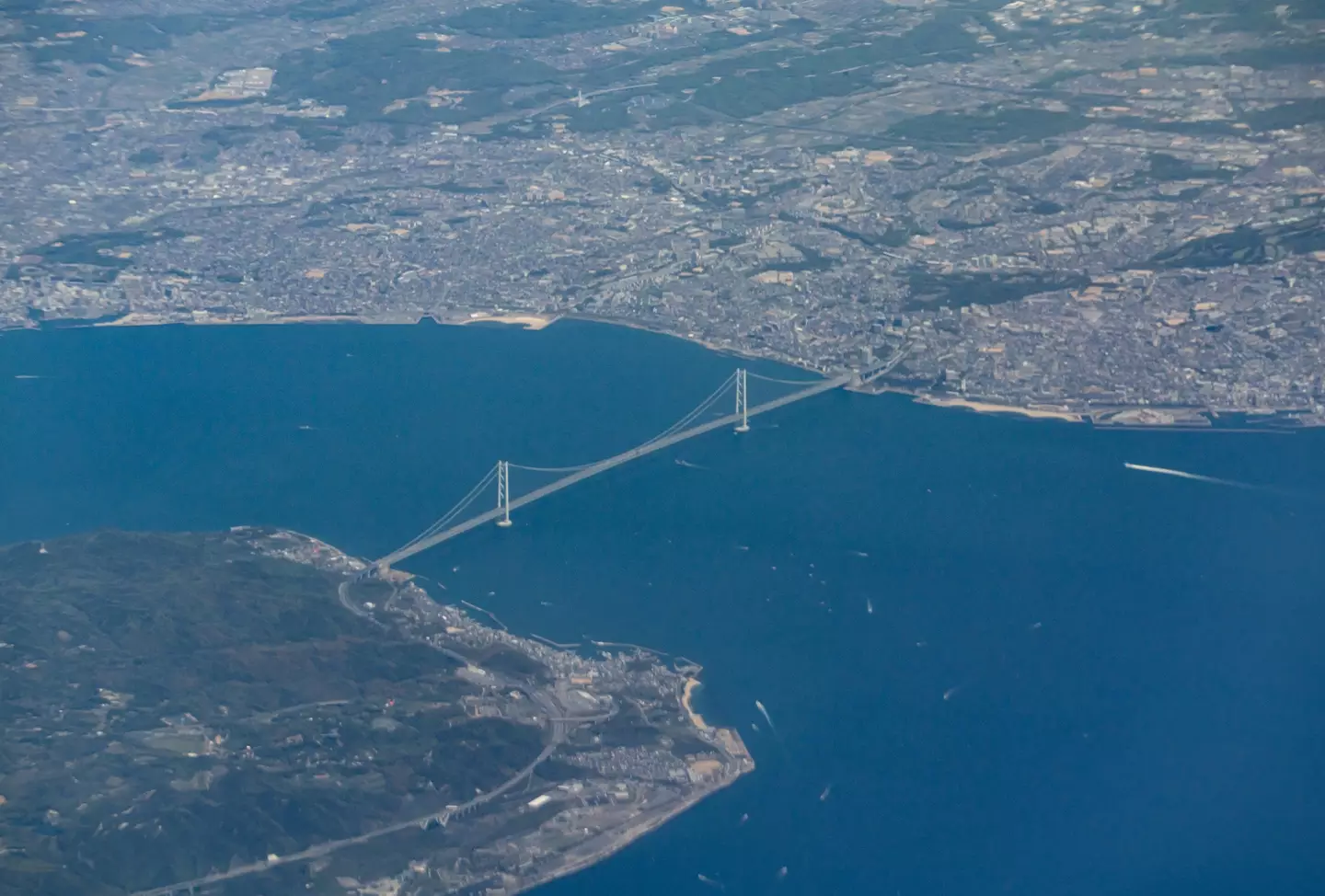 Japan's Akashi Kaikyo Bridge has been dropped down to the second largest suspension bridge in the world (Getty Images)