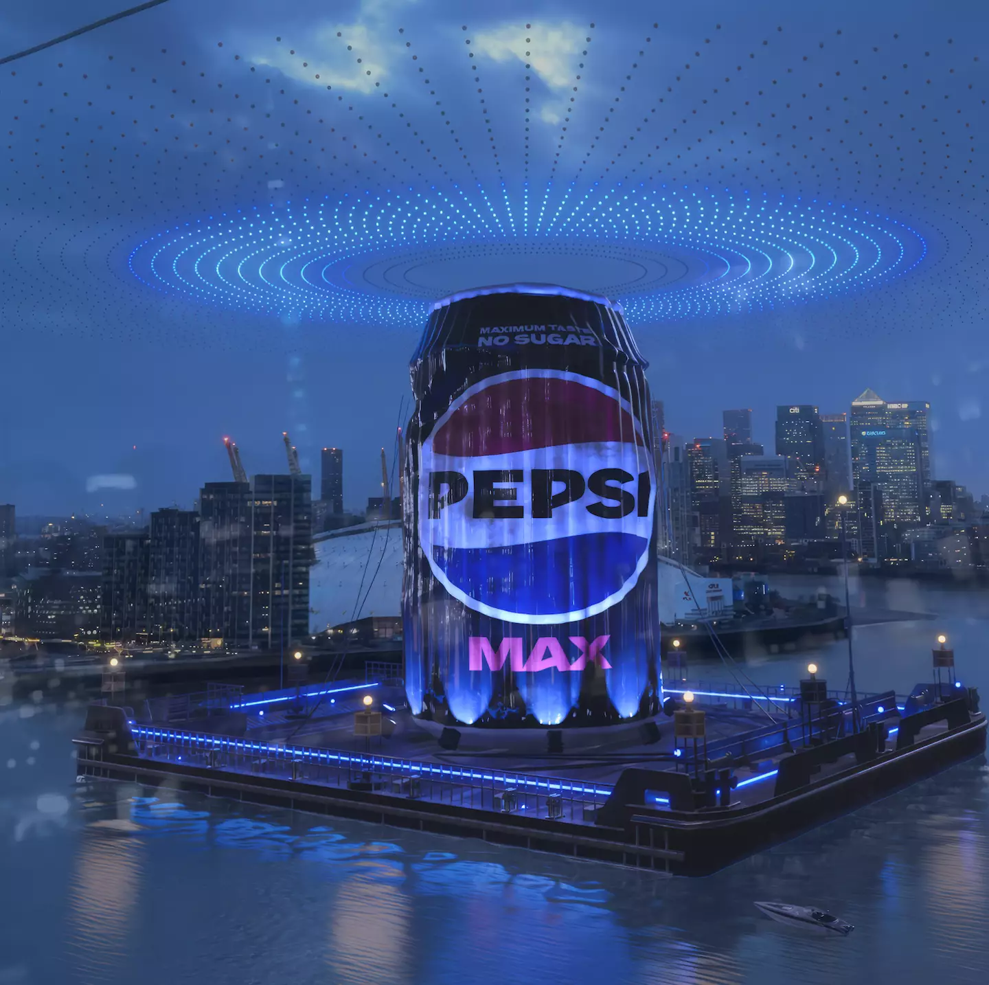 The London night sky.