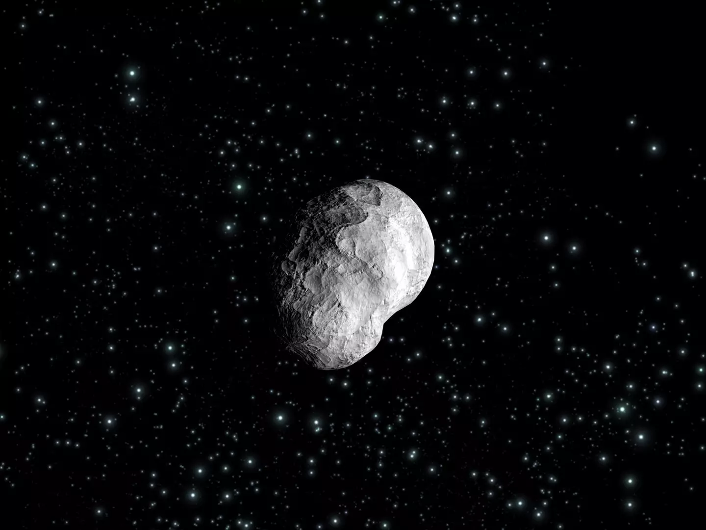 This isn't the asteroid, but asteroids do look like this.