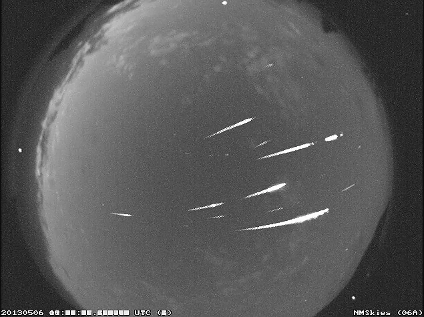 An image taken during the Eta Aquarid meteor shower in May, 2013.