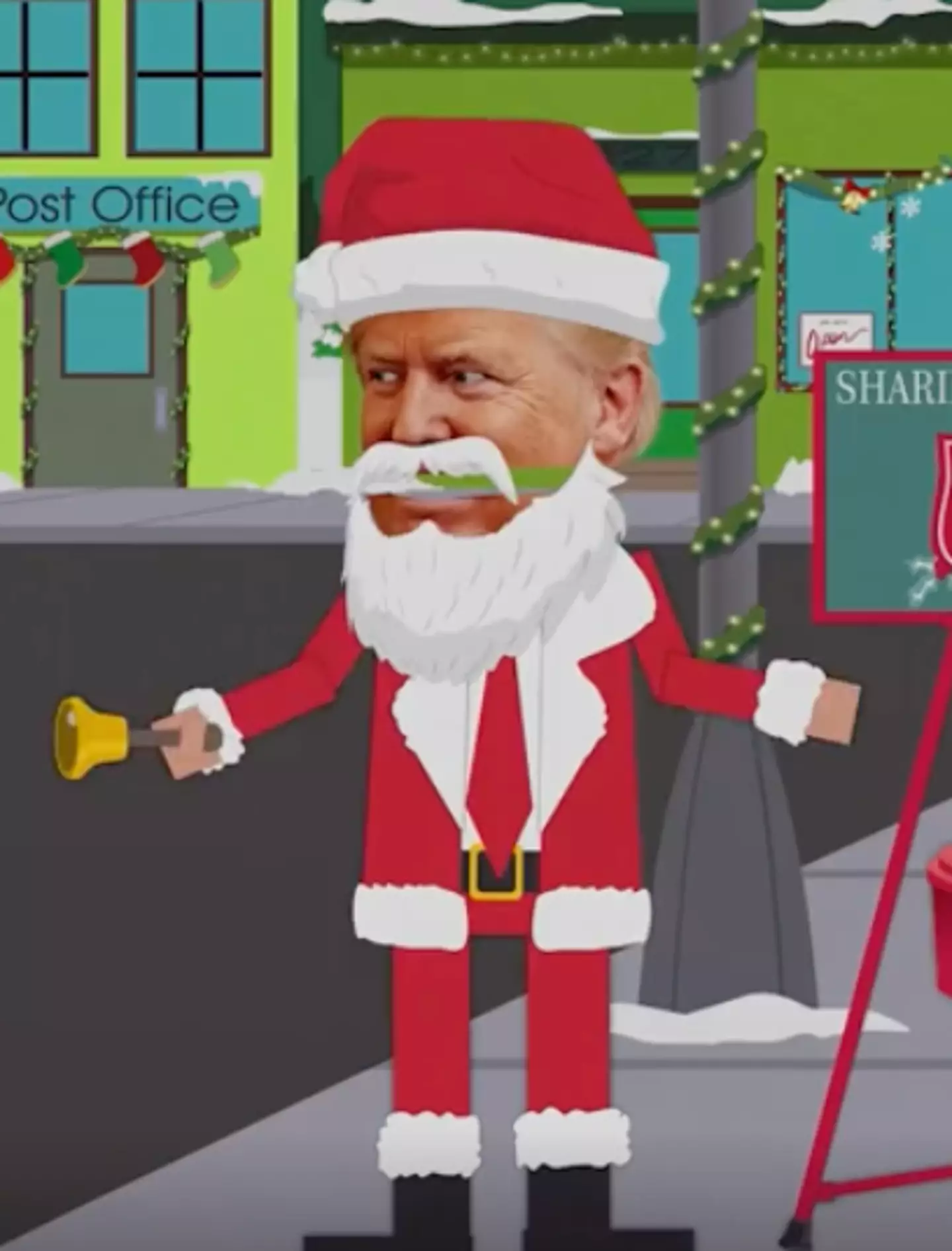 The finale also saw Trump and JD Vance dressing up to add to the festivities (Paramount+)