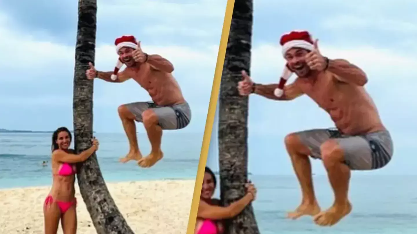 Chris Hemsworth’s floating Christmas picture has everyone convinced he is Thor