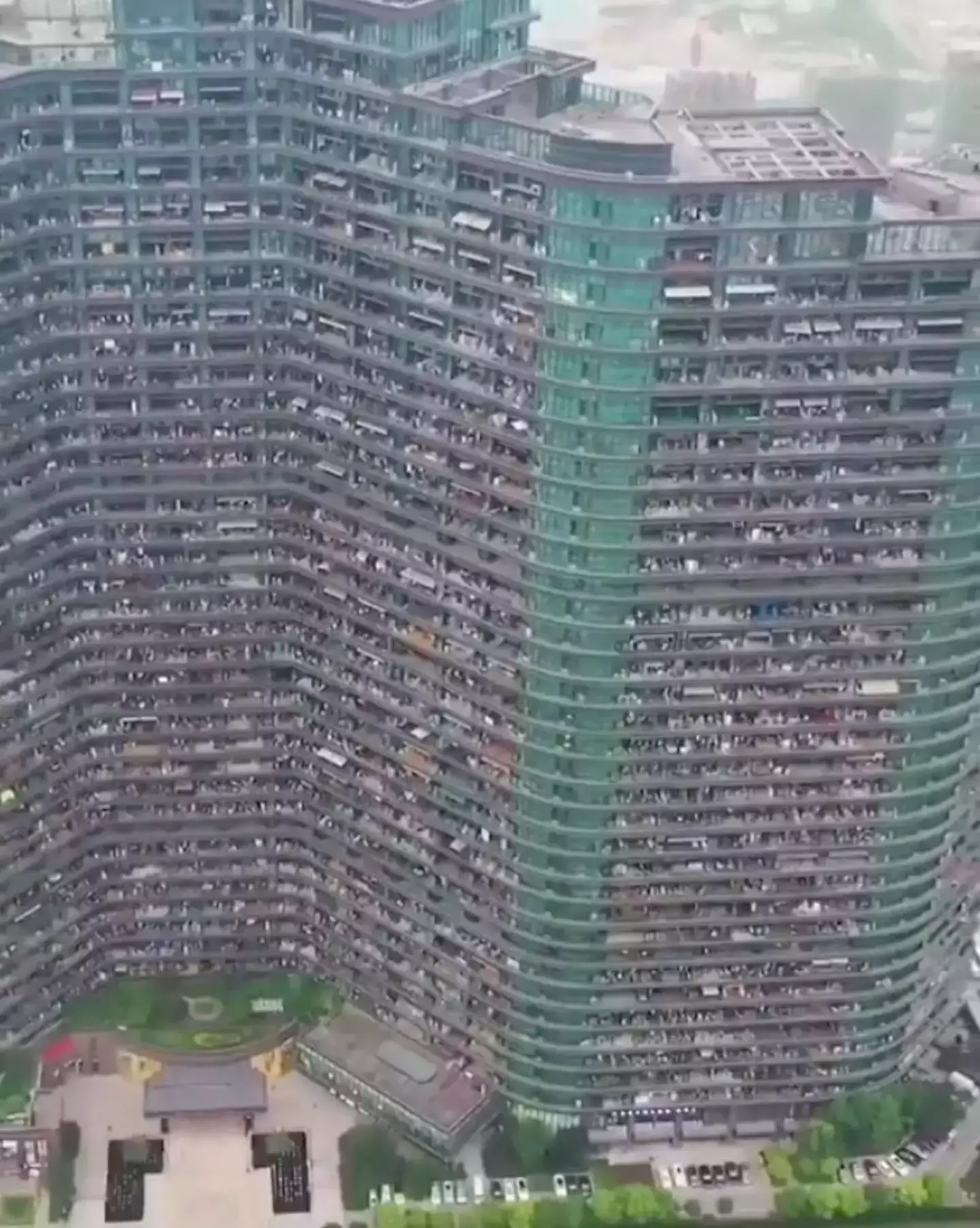 Would never leaving your apartment block be a utopian dream or a dystopian nightmare? (TikTok/@fatheristheone)