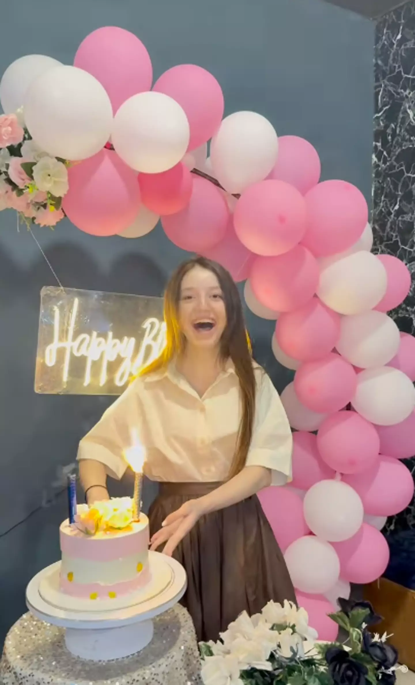 Her last post was in celebration of her 17th birthday (@sanayousaf22/Instagram)