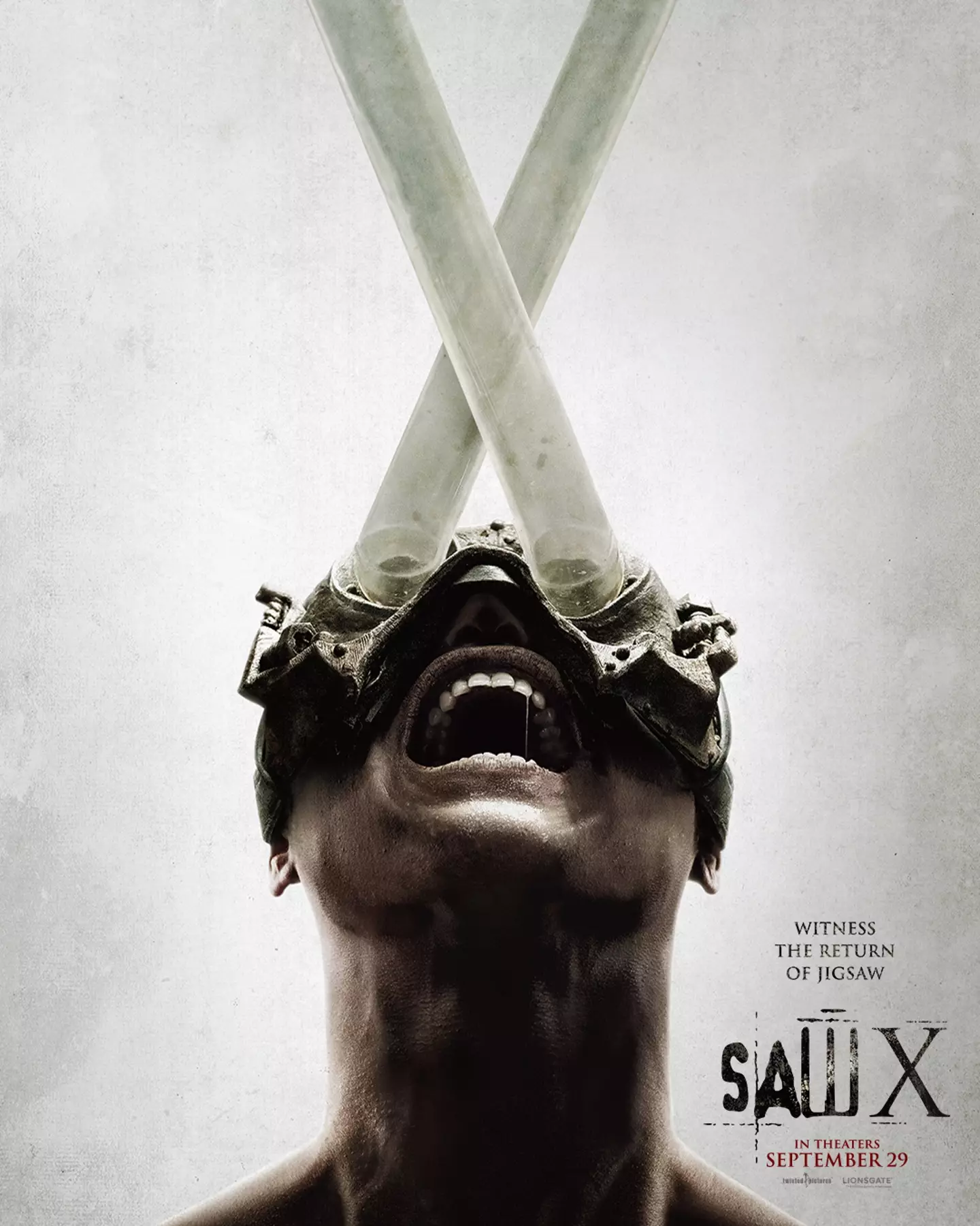 The Saw X poster teases an upcoming game.