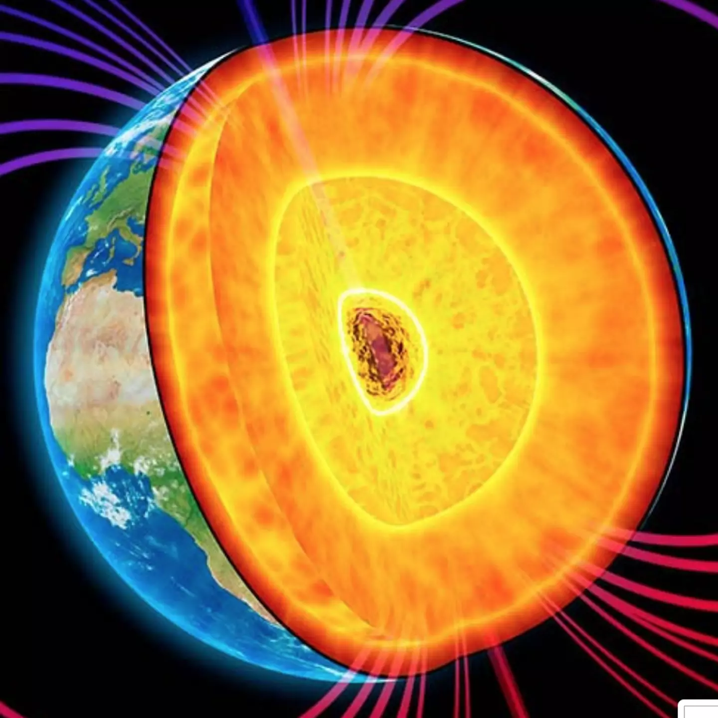 Over billions of years, water that has leaked through the Earth's surface has caused a new surface to form between the outer core and mantle of the Earth.