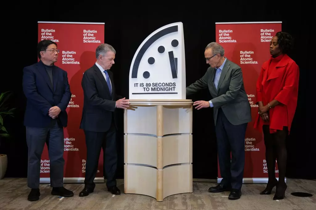 The Doomsday Clock will be updated once again on Tuesday (Kayla Bartkowski/Getty Images)