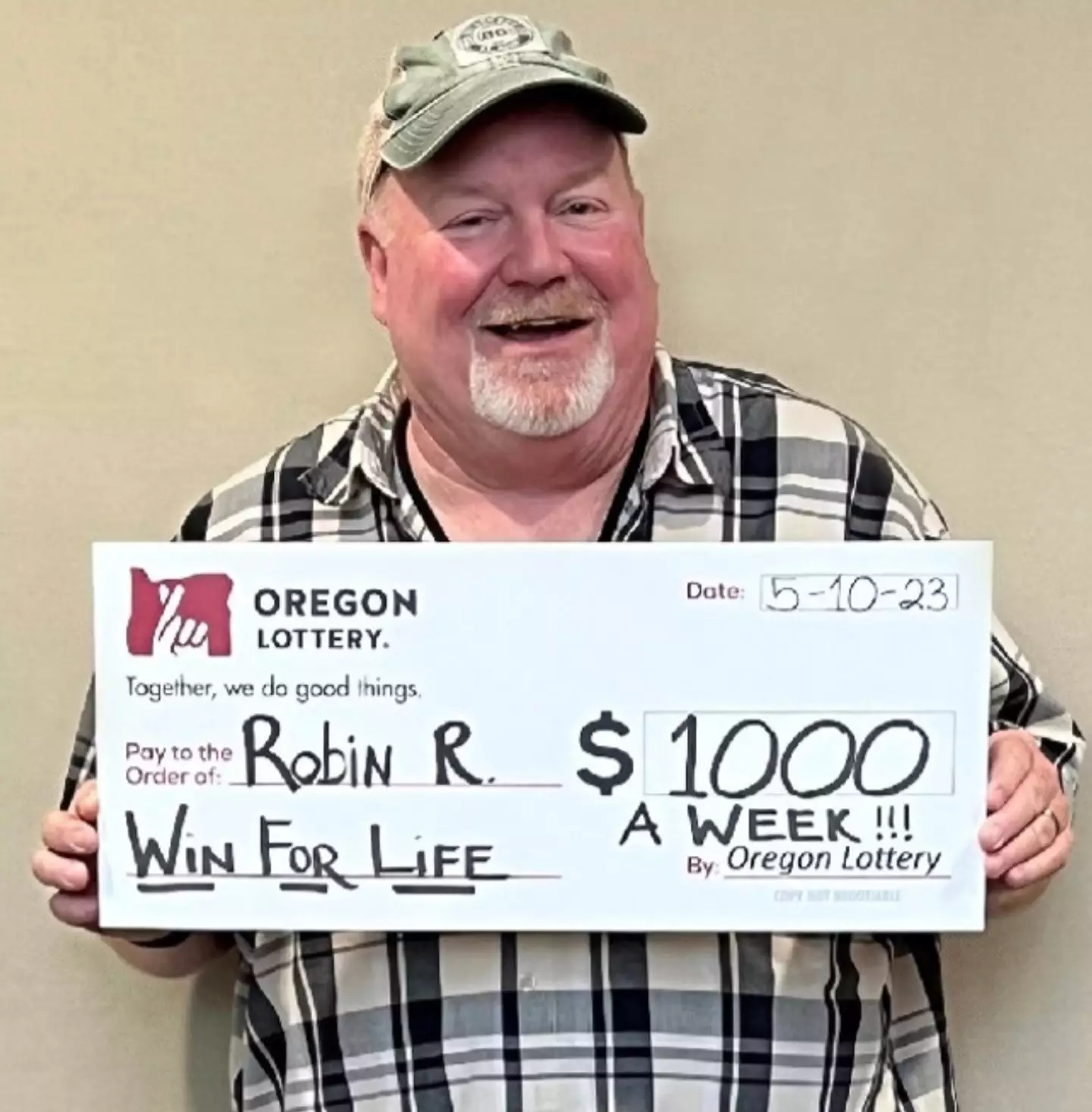Robin Riedel will receive $1,000 every week for the rest of his life.