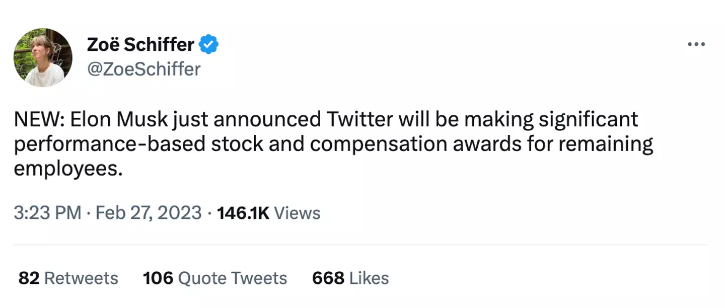 Twitter's remaining staff are allegedly going to be rewarded.