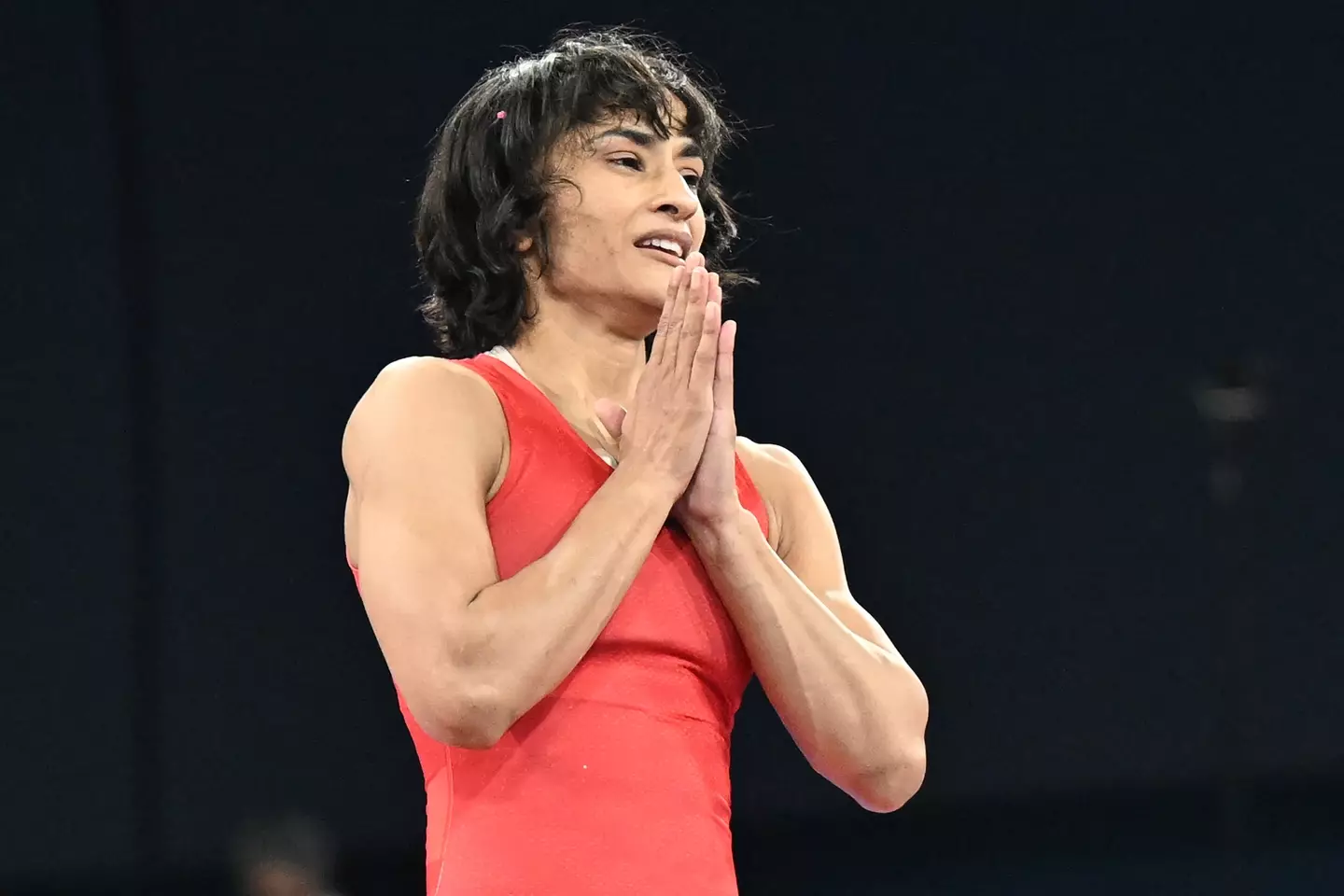 Vinesh Phogat was disqualified on the morning of the finals (PUNIT PARANJPE/AFP via Getty Images)