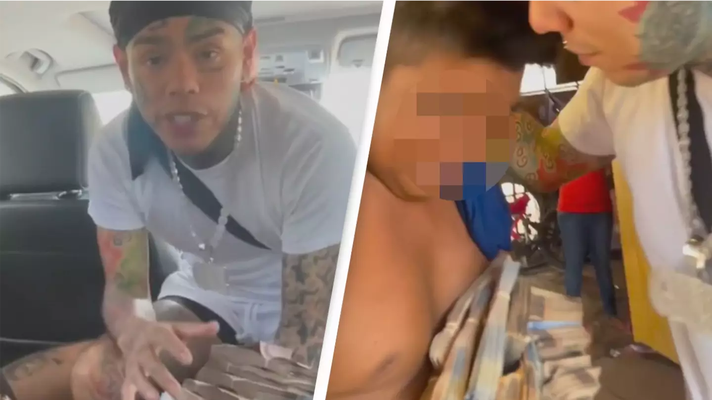 People Are Calling Out Rapper 6ix9ine After He Gives Family $50,000 In Cash