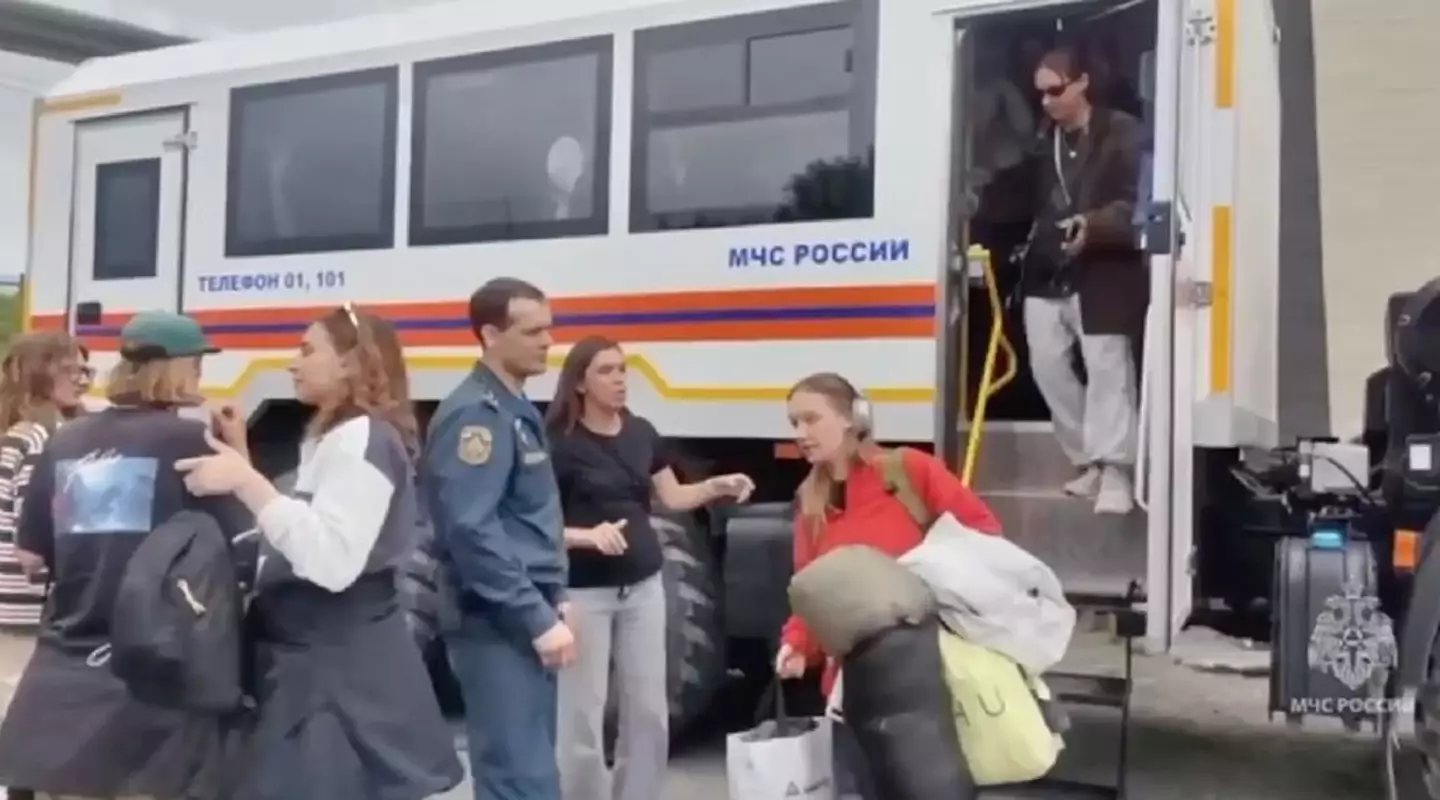 Millions of people were evacuated after the earthquake, which hit just off the coast of Russia (RUSSIAN MINISTRY OF EMERGENCY SITUATIONS/ HANDOUT)