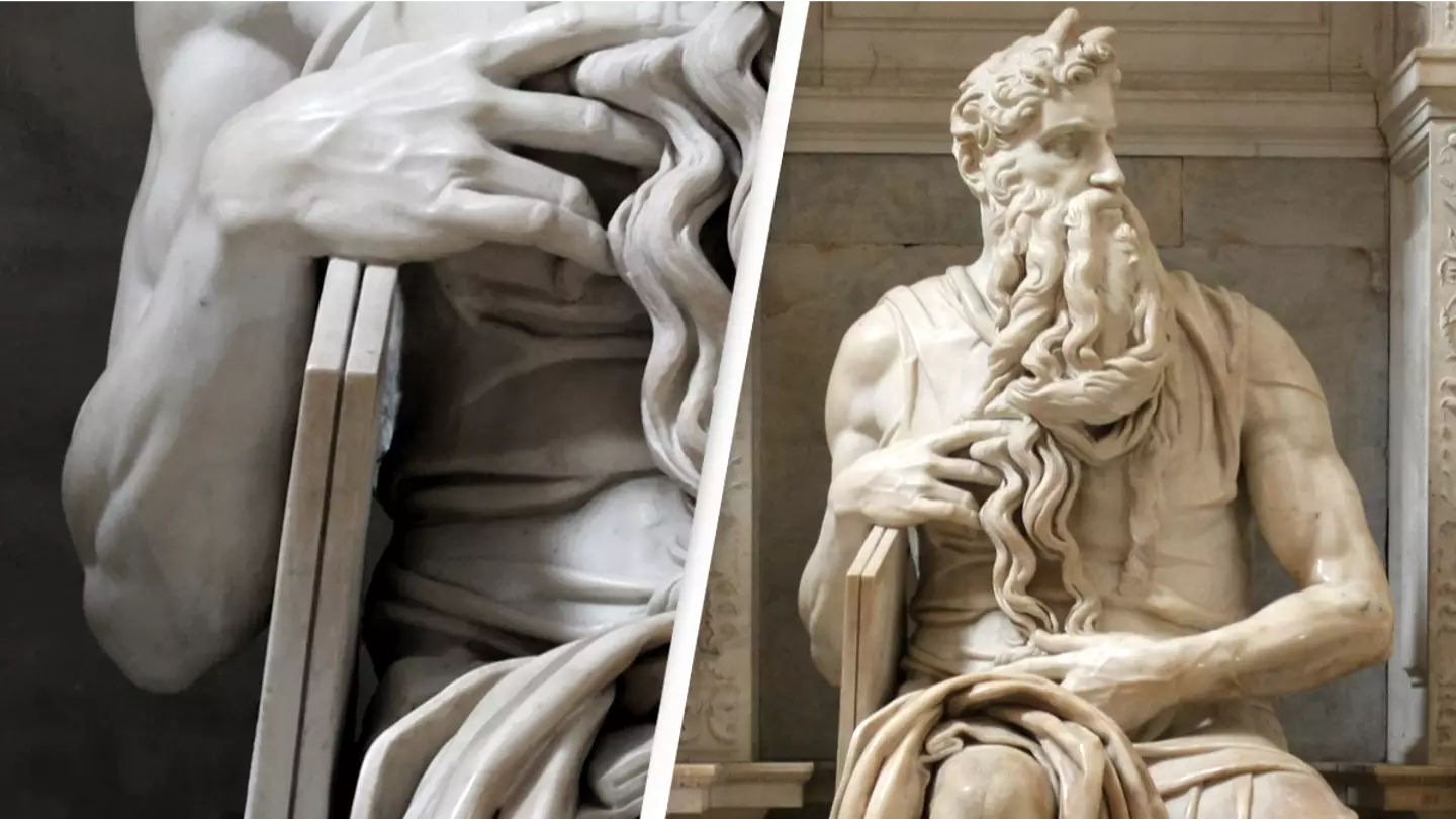 People blown away by extremely tiny detail in Michelangelo's sculpture of Moses