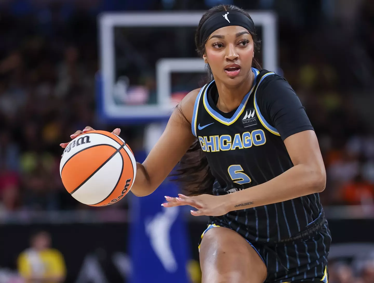 Angel plays as forward for Chicago Sky (Michael Hickey/Getty Images)