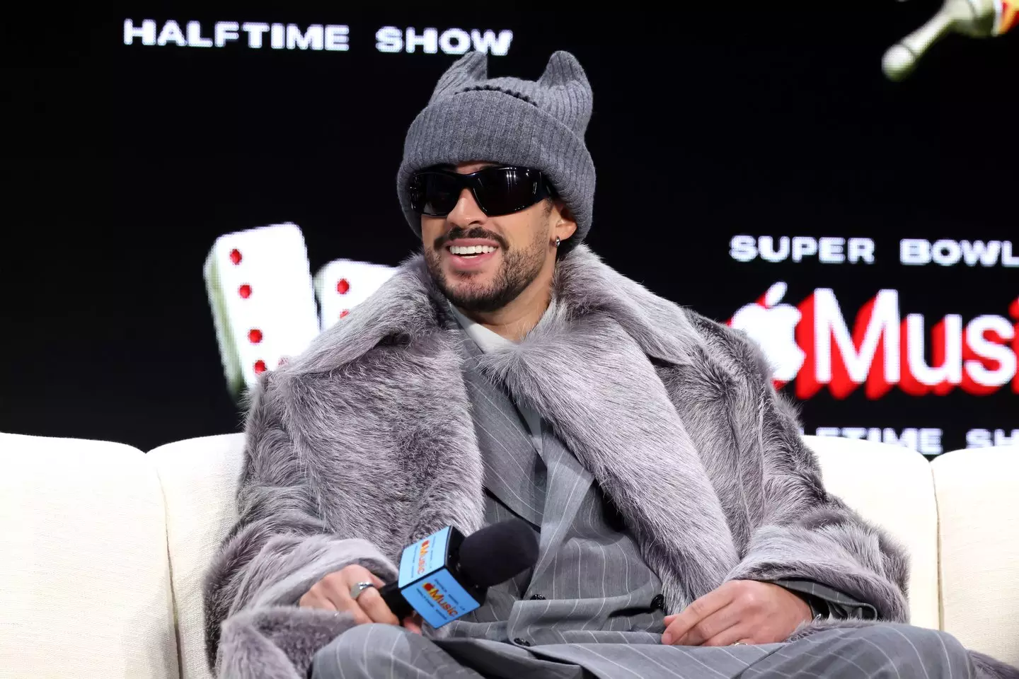 Bad Bunny shared a teaser at what people can expect from his upcoming Super Bowl halftime show (Mike Coppola/Getty Images)