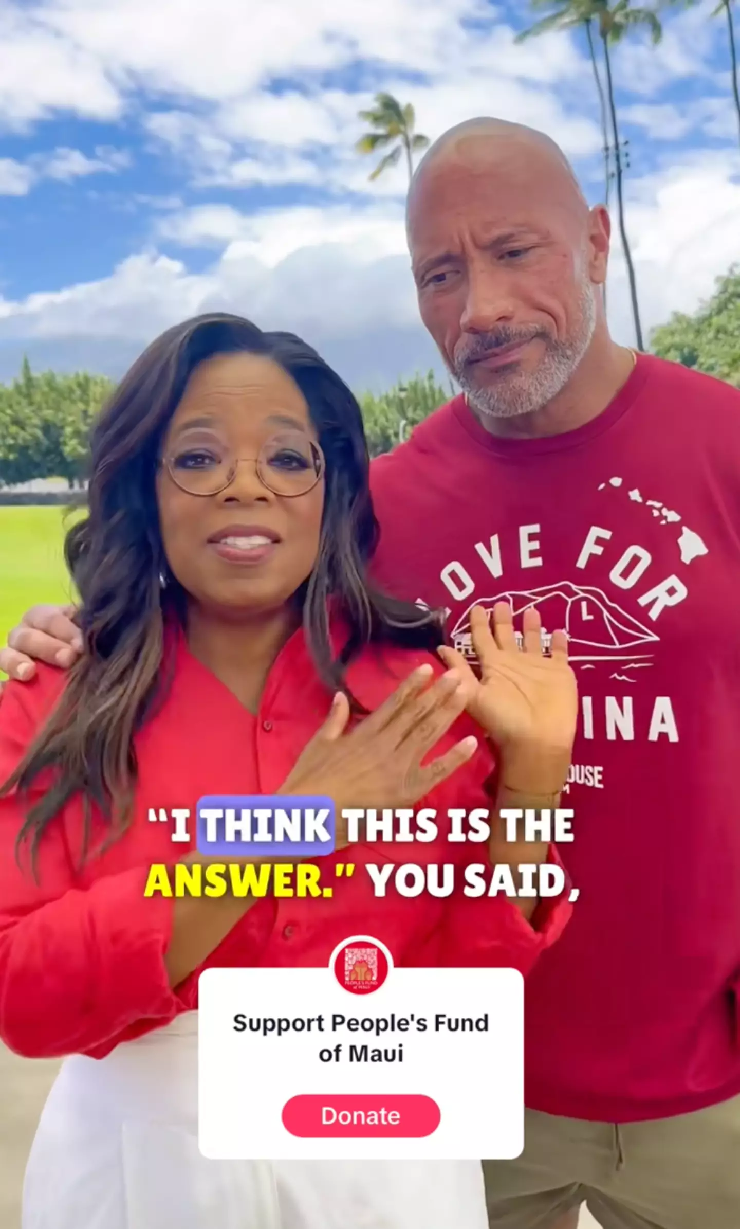 Oprah Winfrey has adressed the 'vitriol' backlash she and Dwayne Johnson have faced on social media.