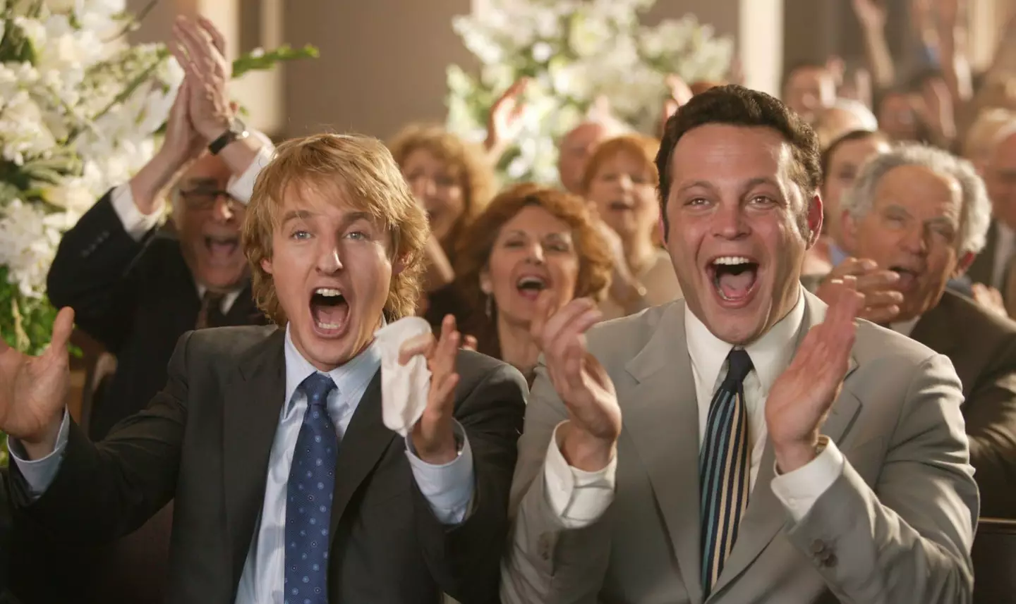 You rejoicing over Wilson mentioning 'Wedding Crashers' (New Line Cinema)