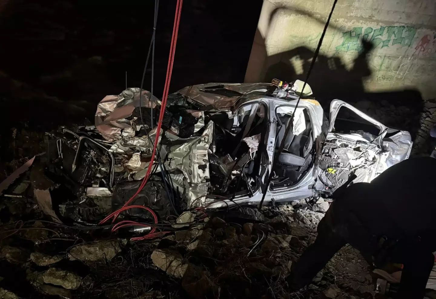 Matthew's truck was completely destroyed. (Joe Wagner/Supplied)