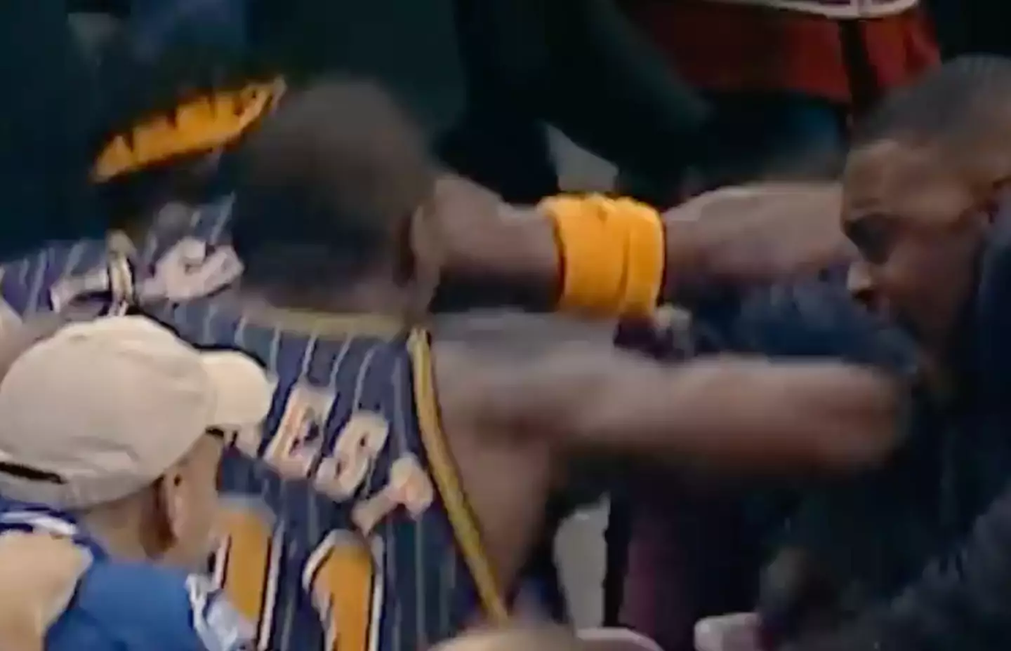 The brawl broke out after someone threw a cup. (Netflix)