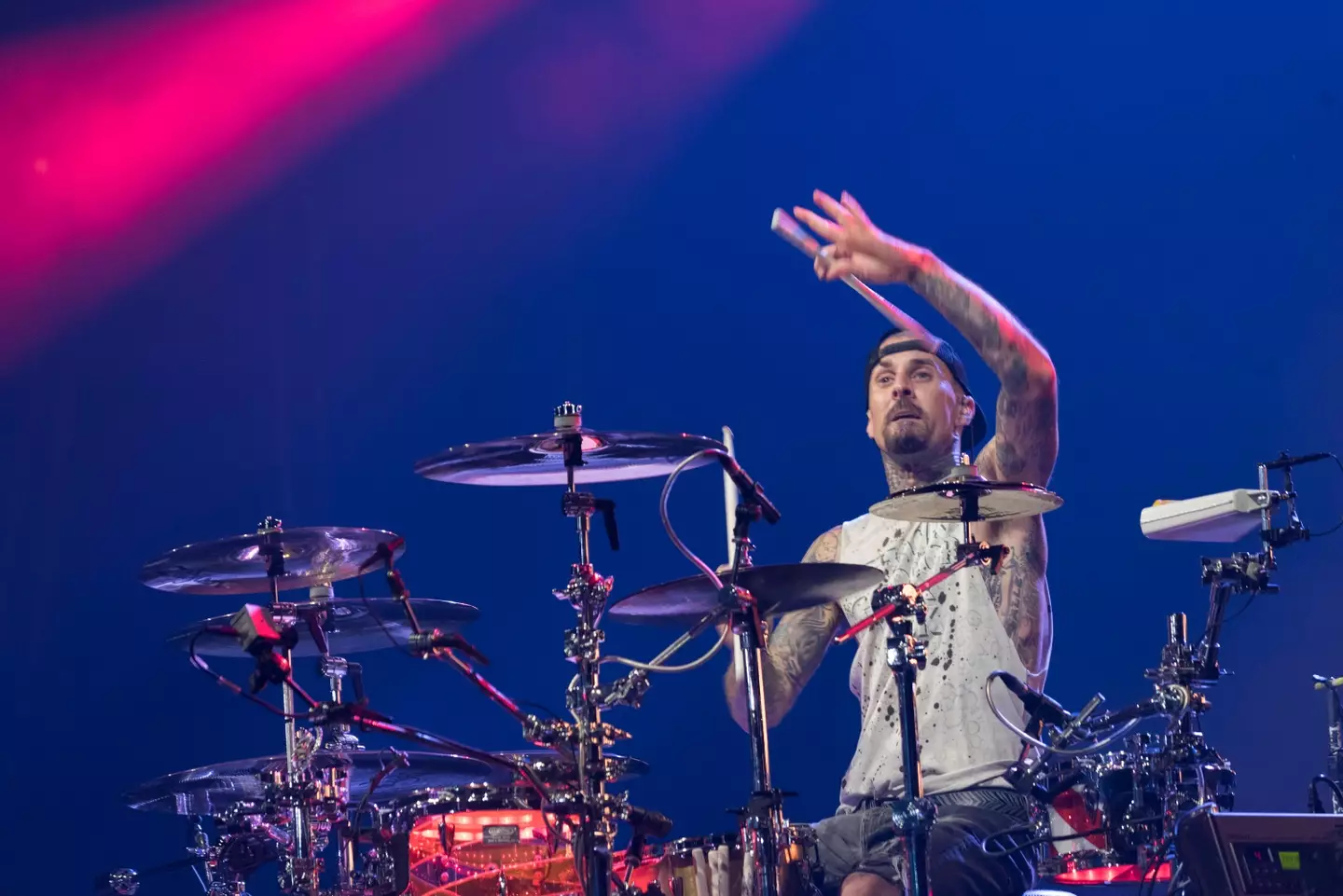 Travis Barker is the drummer for Blink-182.