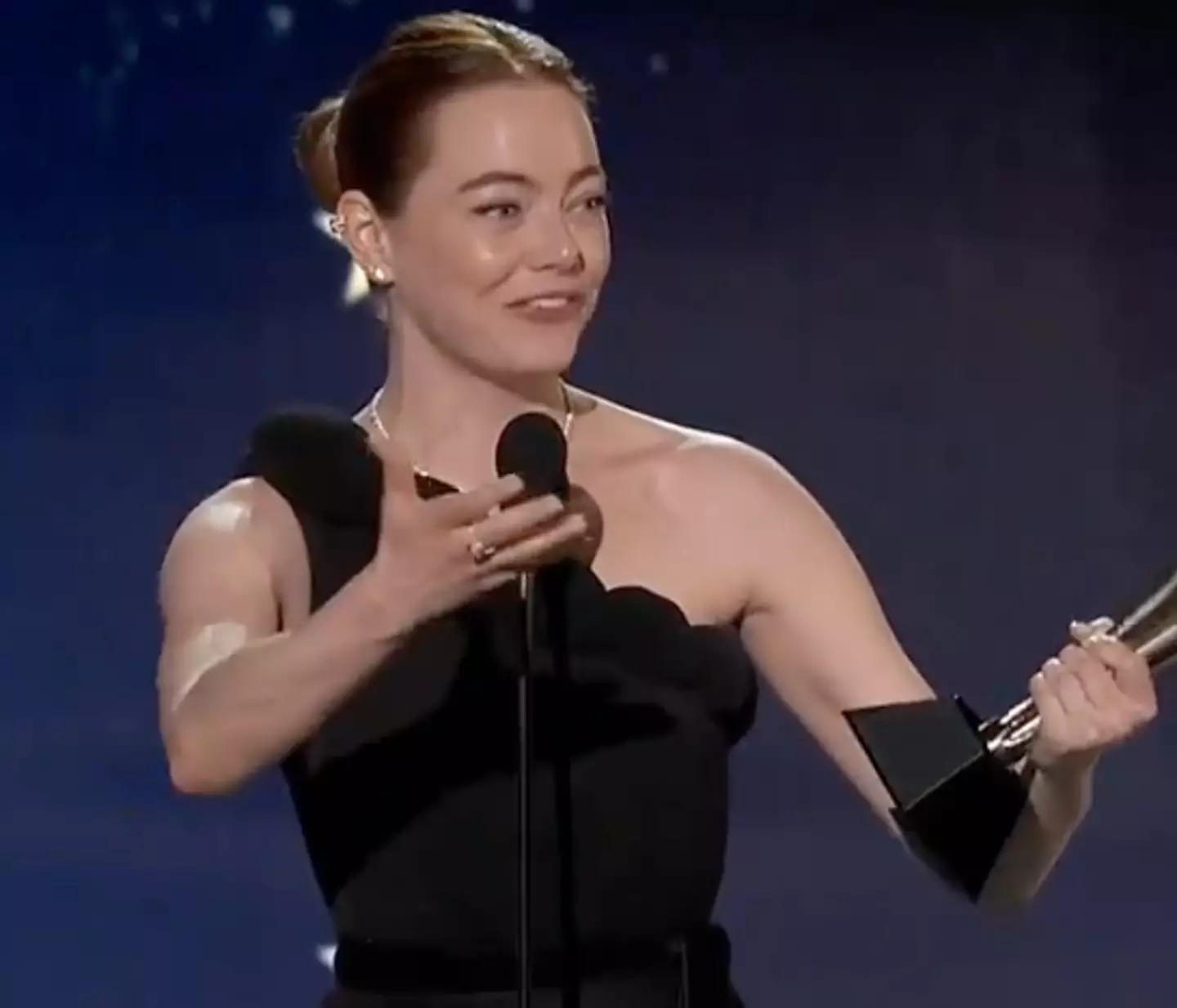 Emma Stone said her win was 'crazy'.